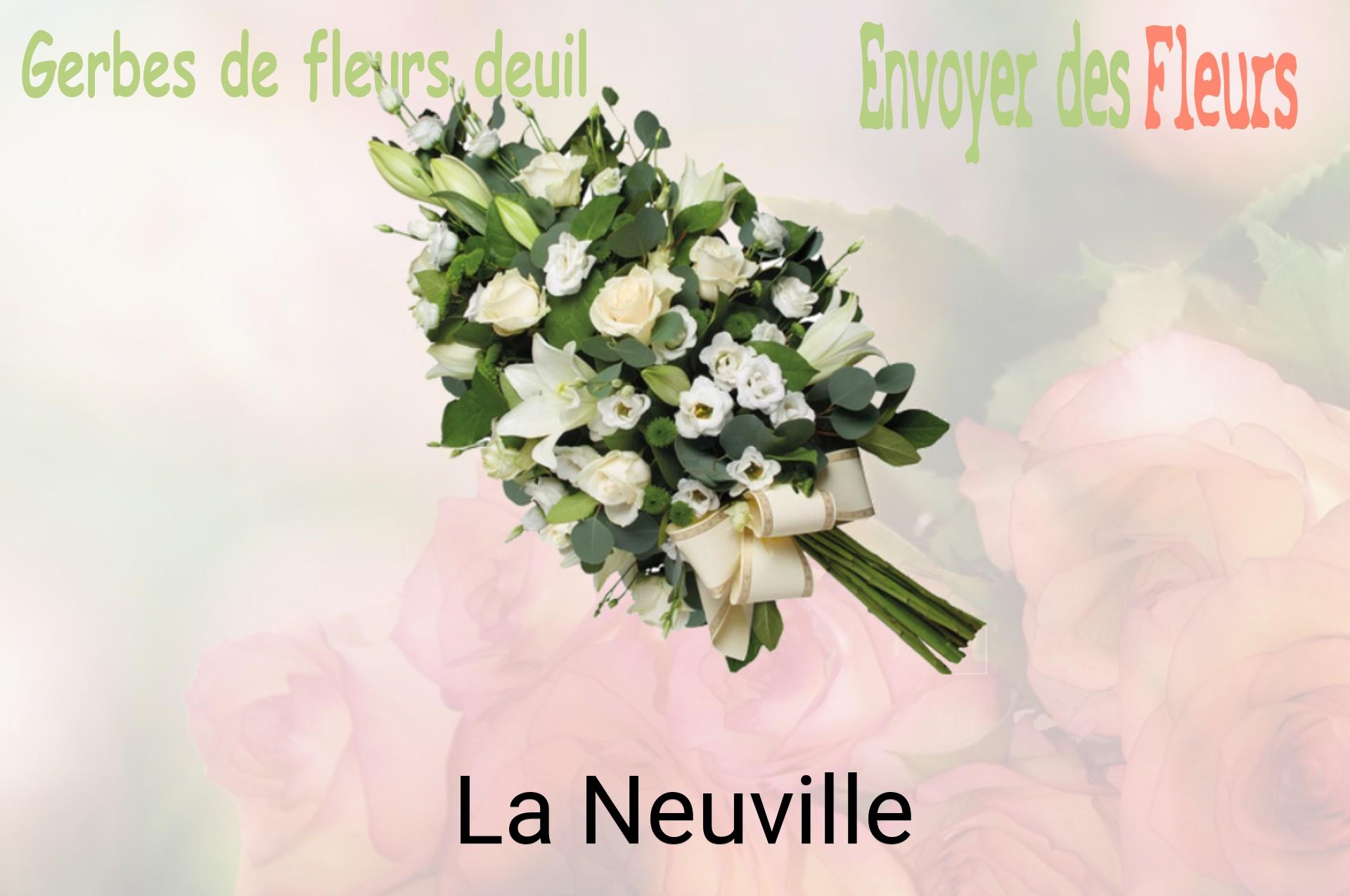 Gerbe de fleurs de deuil livrée à La Neuville